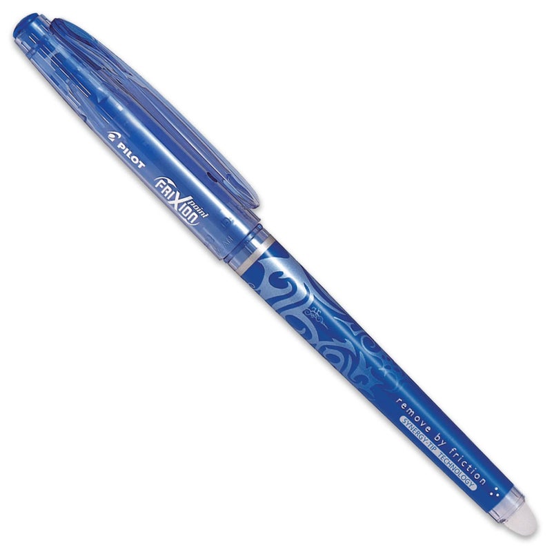 بايلوت قلم كرة دوارة قابل للمسح بالحرارة/الاحتكاك من بايلوت FR7 - خط متوسط ​​برأس 0.7 مم - حزمة محفظة مكونة من 3 قطع (أزرق) - Image 5